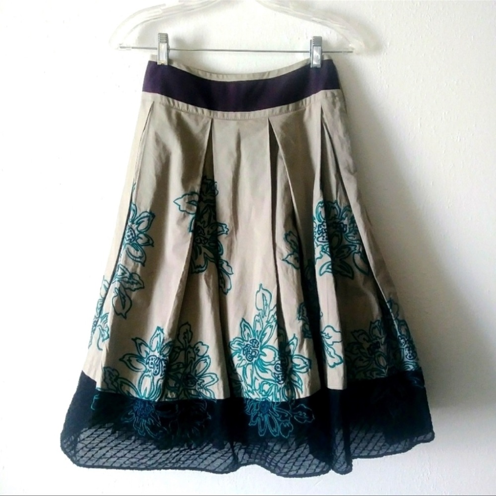 Anthropologie Floreat Wild Gardens skirt. Size 0